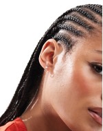 huggie hoop earrings with star in sterling silver